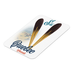 Íman Poster de esqui no Canadá