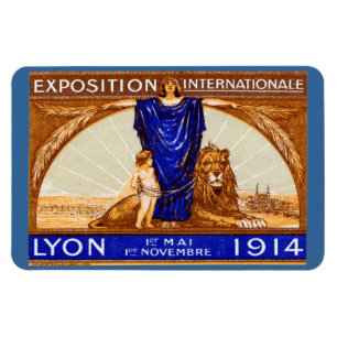 Íman poster de Expo Internacional Lyon 1914