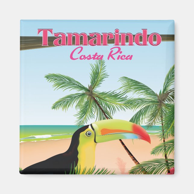 Íman Poster de feriado de praia em Costa Rica (Frente)
