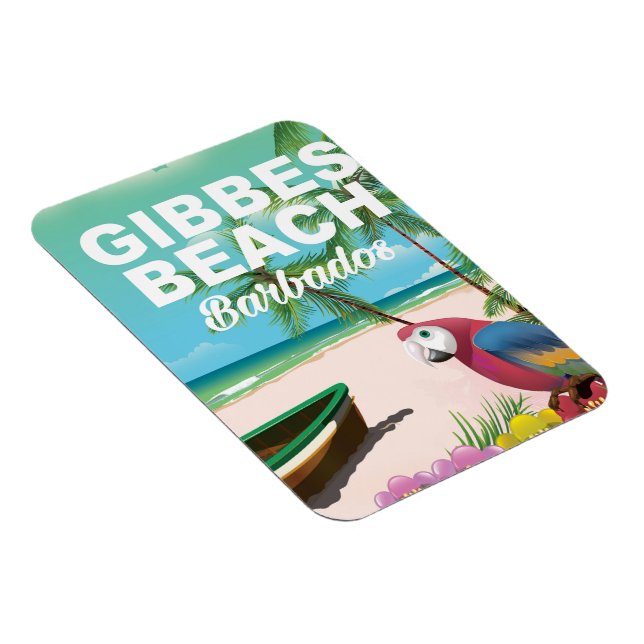 Íman Poster de férias de Gibbes Beach Barbados (Lado Direito)