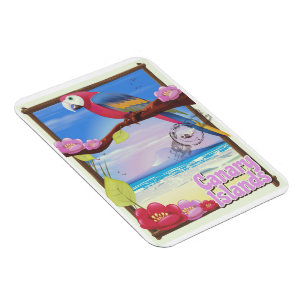 Íman poster de férias de verão nas Ilhas Canárias