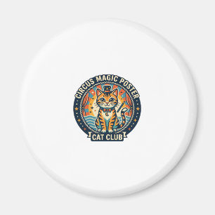 Íman Pôster de Magia de Circo Gato Design de Gatinho Fo