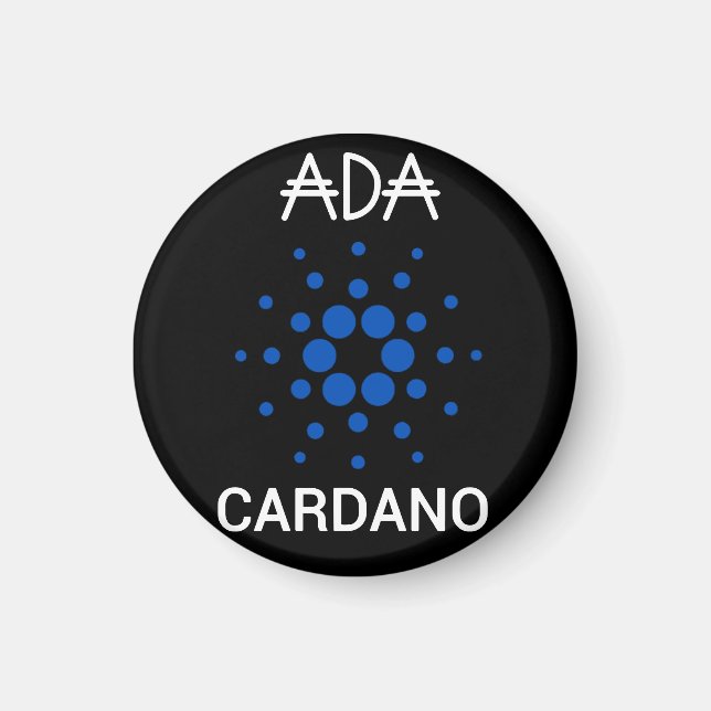 Íman POSTER de Moedas Cripto da ADA Cardano (Frente)