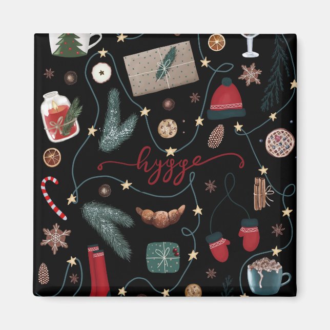 Íman Poster de Natal Dark Hygge (Frente)