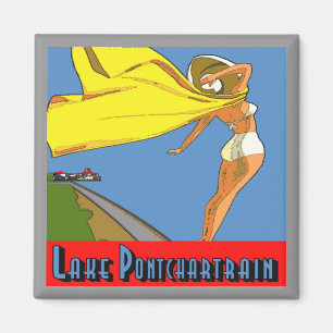 Íman Poster de Pontchartrain do lago