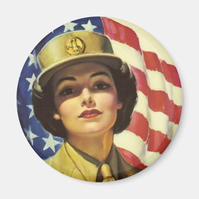 Íman Poster de recrutamento da WAC (Frente)