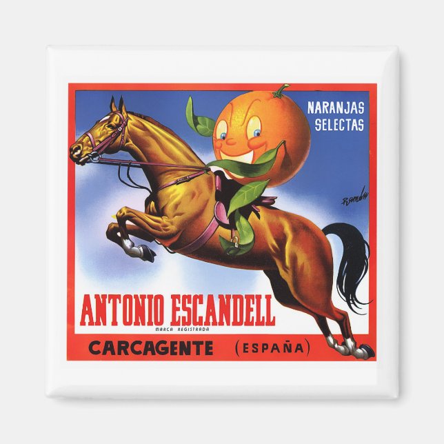 Íman poster DE RÓTULO DAS LARANJAS ANTONIO ESCANDELL DA (Frente)