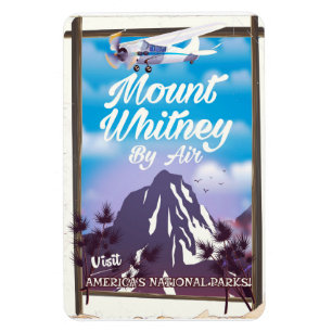 Íman Poster de viagens clássico de Mount Whitney,