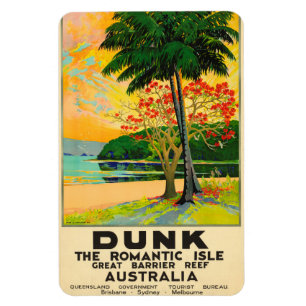 Íman Poster de viagens da Austrália em Queensland Isla