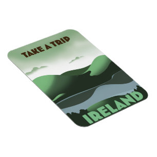 Íman poster de viagens de estilo de colheita da Irlanda