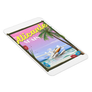 Íman poster de viagens de estilo vintage da Espanha Ali