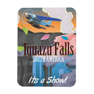 Íman Poster de viagens de Iguazu Cai na América do Sul