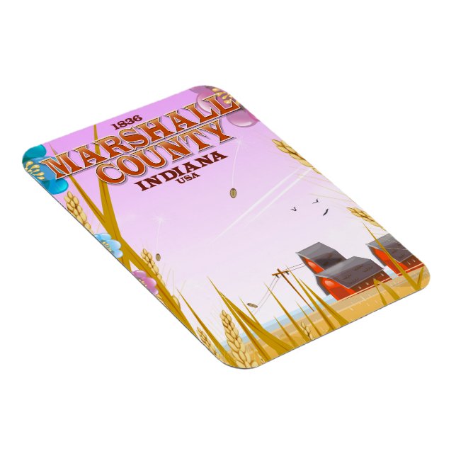 Íman Poster de viagens de Indiana de 1836. (Lado Direito)