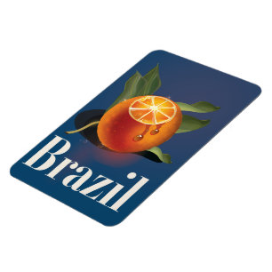 Íman Poster de viagens de Laranjas do Brasil