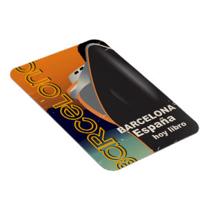 Íman poster de viagens de linha de cruzeiros de Barcelo