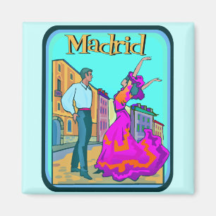 Íman Poster de viagens de Madrid