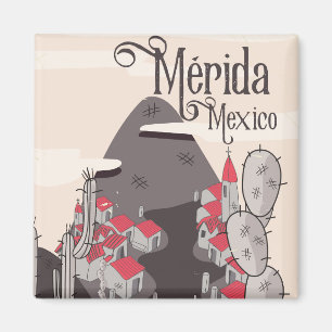 Íman Poster de viagens de Mérida México