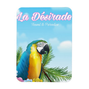 Íman poster de viagens de Papagaio La Désirade