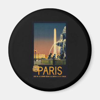 Íman Poster de viagens de Paris para as redes ferroviár