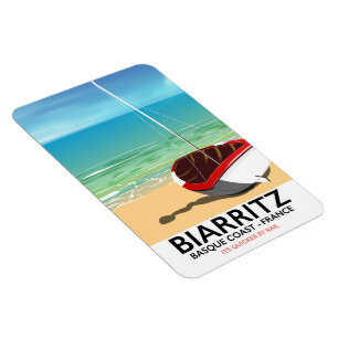 Íman poster de viagens de praia de Biarritz France