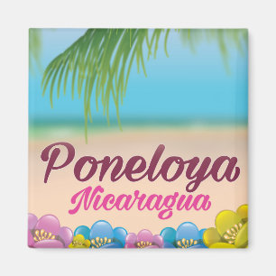 Íman poster de viagens de praia Poneloya nicaragua