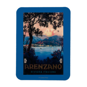 Íman Poster de viagens de Riviera do italiano