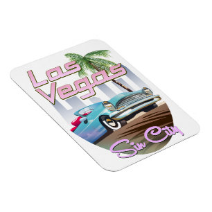 Íman Poster de viagens de Santa cidade Las Vegas dos an