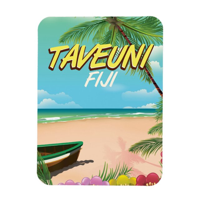 Íman Poster de viagens de Taveuni Fiji (Vertical)