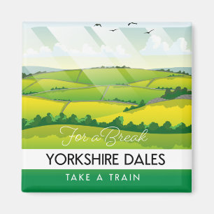 Íman Poster de viagens de Yorkshire Dales.
