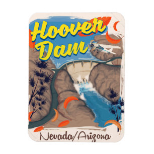 Íman Poster de viagens do barragem Hoover
