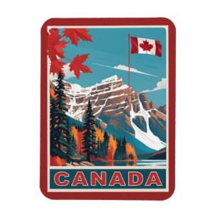 Íman Poster de viagens do Canadá