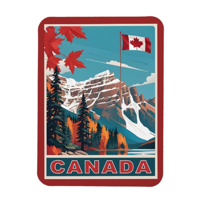 Íman Poster de viagens do Canadá (Vertical)