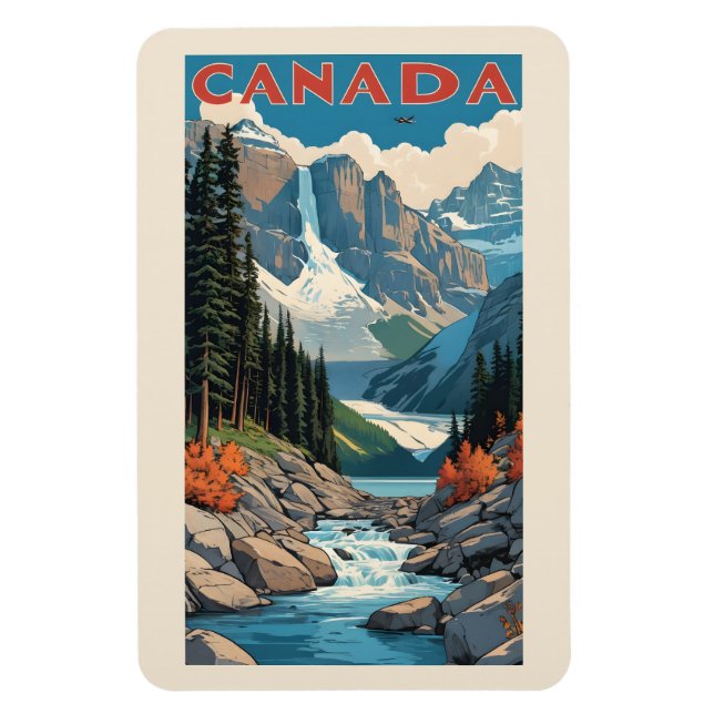 Íman Poster de viagens do Canadá (Vertical)