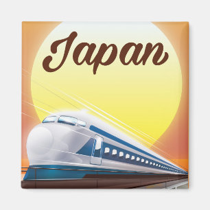 Íman poster de viagens do comboio com bala no Japão