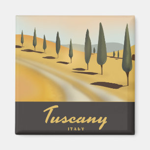 Íman Poster de viagens do estilo vintage da Toscana Itá