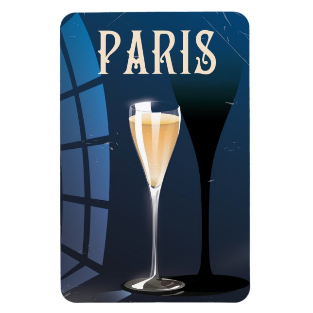 Íman Poster de viagens do estilo vintage de Paris (Vertical)