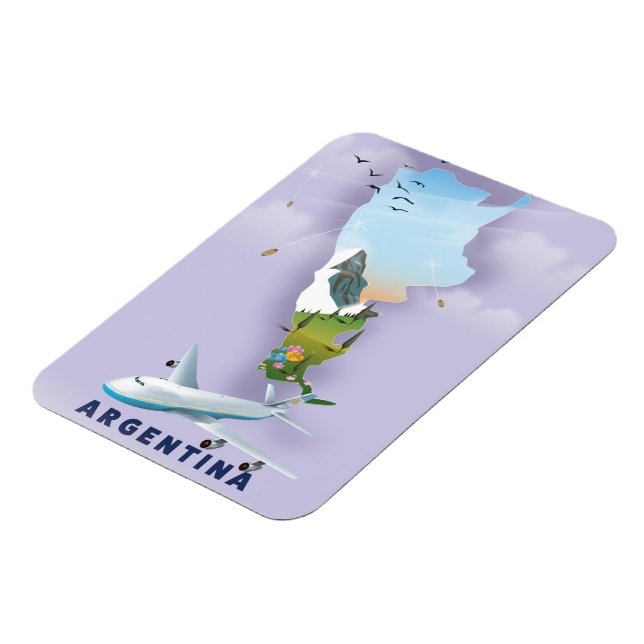 Íman Poster de viagens do Mapa Argentina (Left Side)