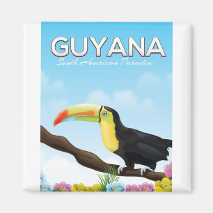 Íman poster de viagens do Paraíso Sul-Americano Guiana