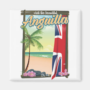 Íman poster de viagens do Território Britânico de Ang