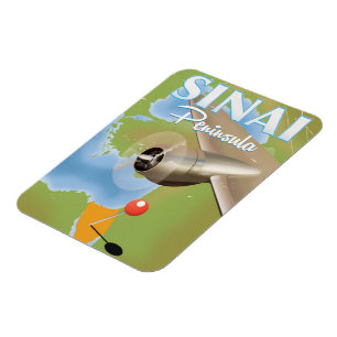 Íman Poster de viagens do vôo da peninsula do Sinai