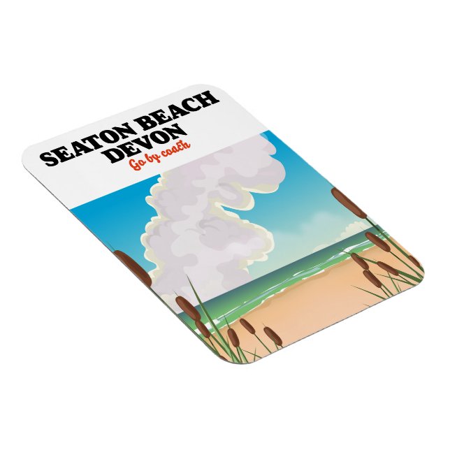 Íman Poster de viagens Dorset da praia de Seaton (Lado Direito)