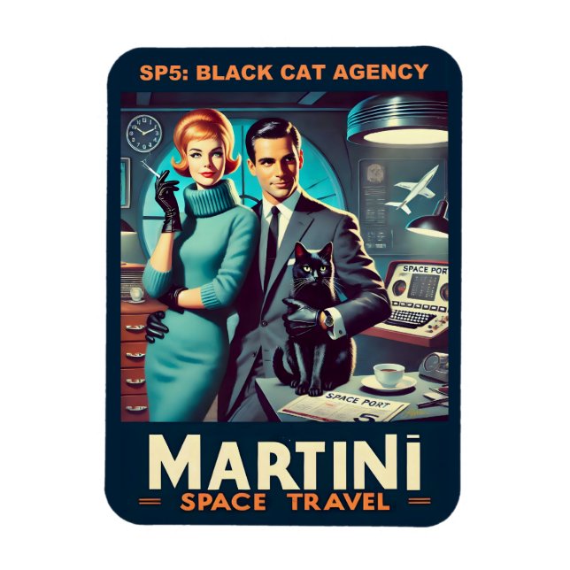 Íman Poster de viagens Espacial Martini SP5: Agência de (Vertical)
