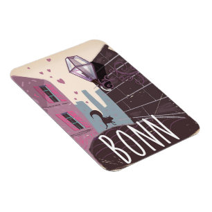 Íman Poster de viagens estilo Bonn Germany Vintage