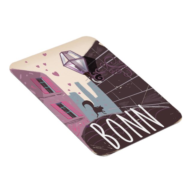 Íman Poster de viagens estilo Bonn Germany Vintage (Lado Direito)