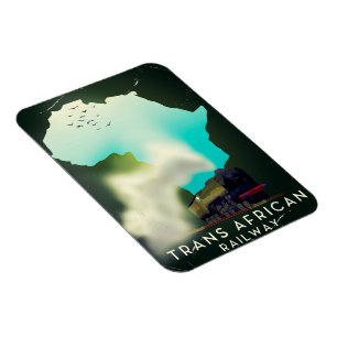 Íman Poster de viagens Ferroviário Trans-Africano