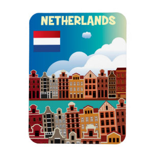 Íman Poster de viagens holandês