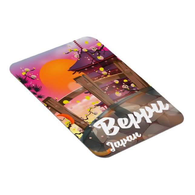 Íman Poster de viagens Japonês Beppu (Lado Direito)