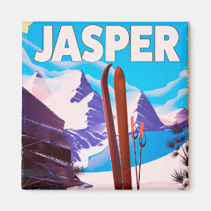 Íman poster de viagens Jasper Alberta Canada