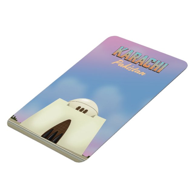 Íman Poster de viagens Karachi Paquistão (Left Side)