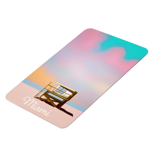 Íman Poster de viagens Miami Lifeguard (Left Side)